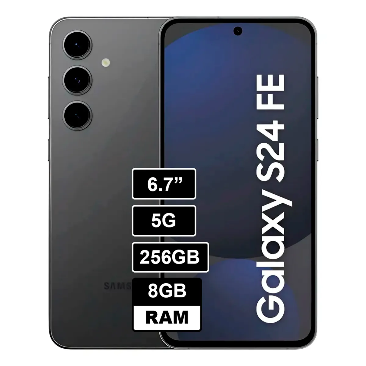 SAMSUNG - Celular Samsung Galaxy S24 FE 5G 8GB RAM 256GB Color Negro