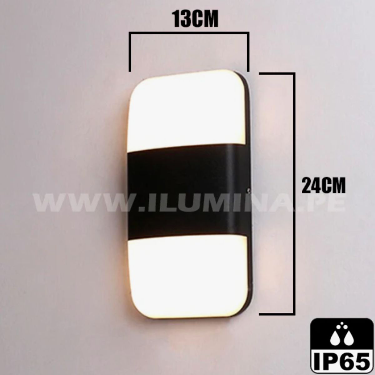 GENERICO - Aplique Lampara de Exterior Led 12W Luz Calida