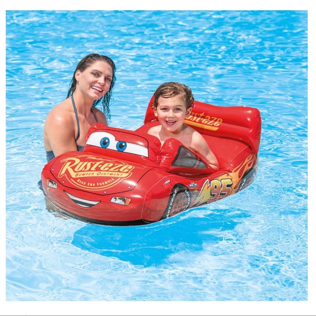 INTEX - Flotador Modelo Cars de Color Rojo para Piscina