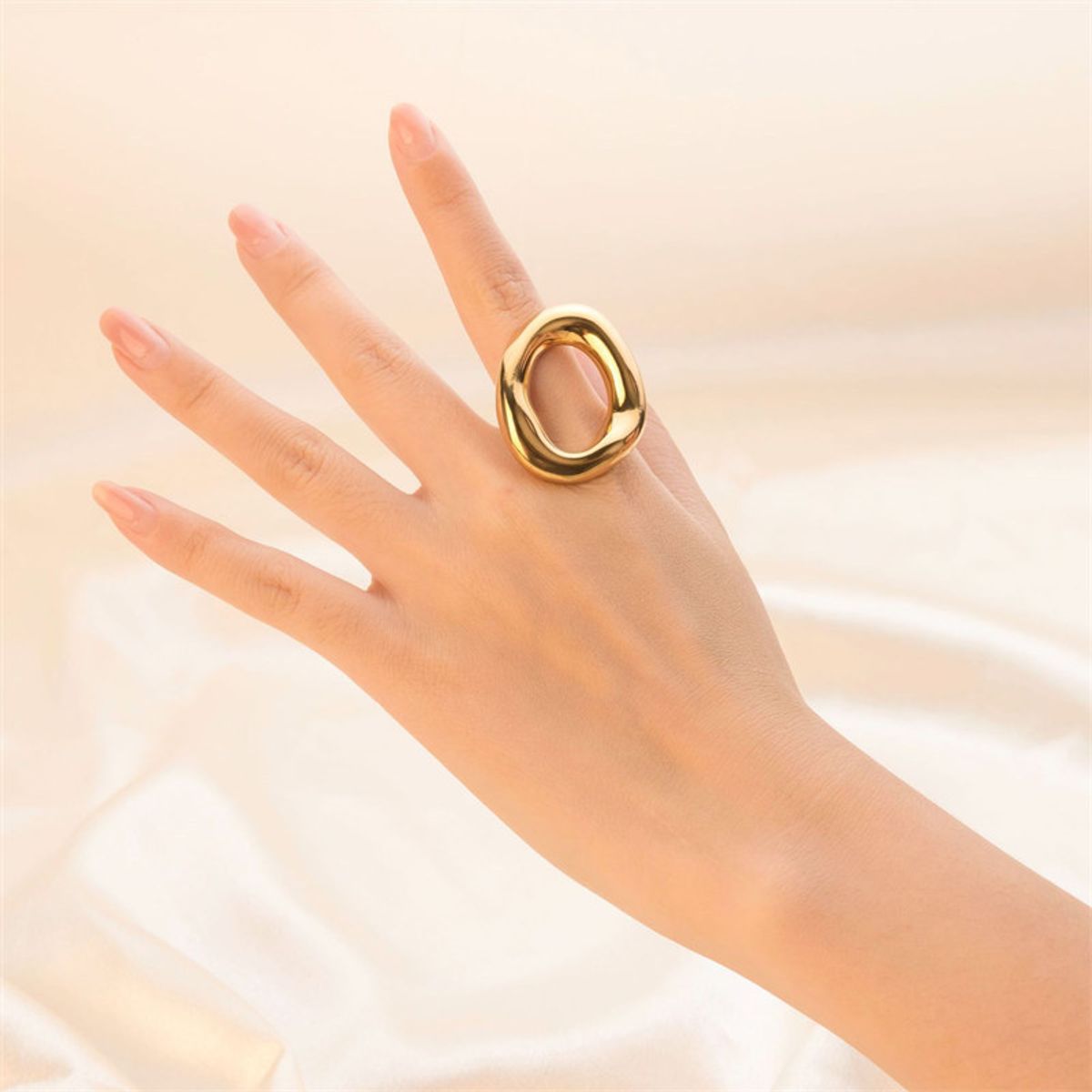 GENERICO - Anillo Oval Chunky Waterproof