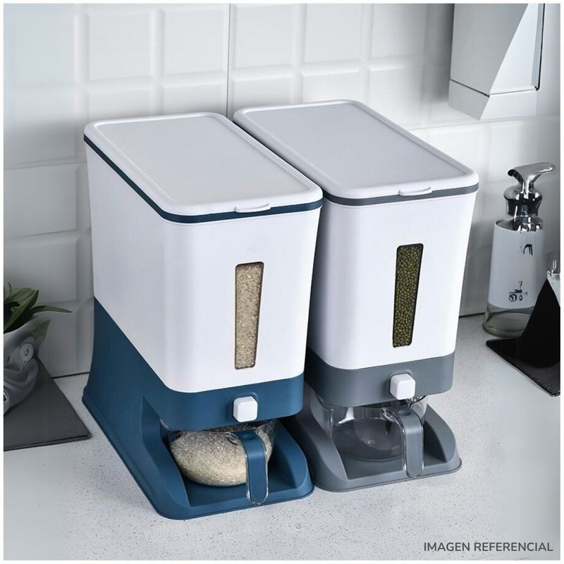 INSPIRA MARKET - Dispensador de Arroz y Menestras para Cocina 10 Kg