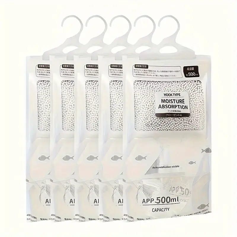 MEGIMPERU - Pack de 05 Bolsas Deshumidificadoras Absorbente de Humedad