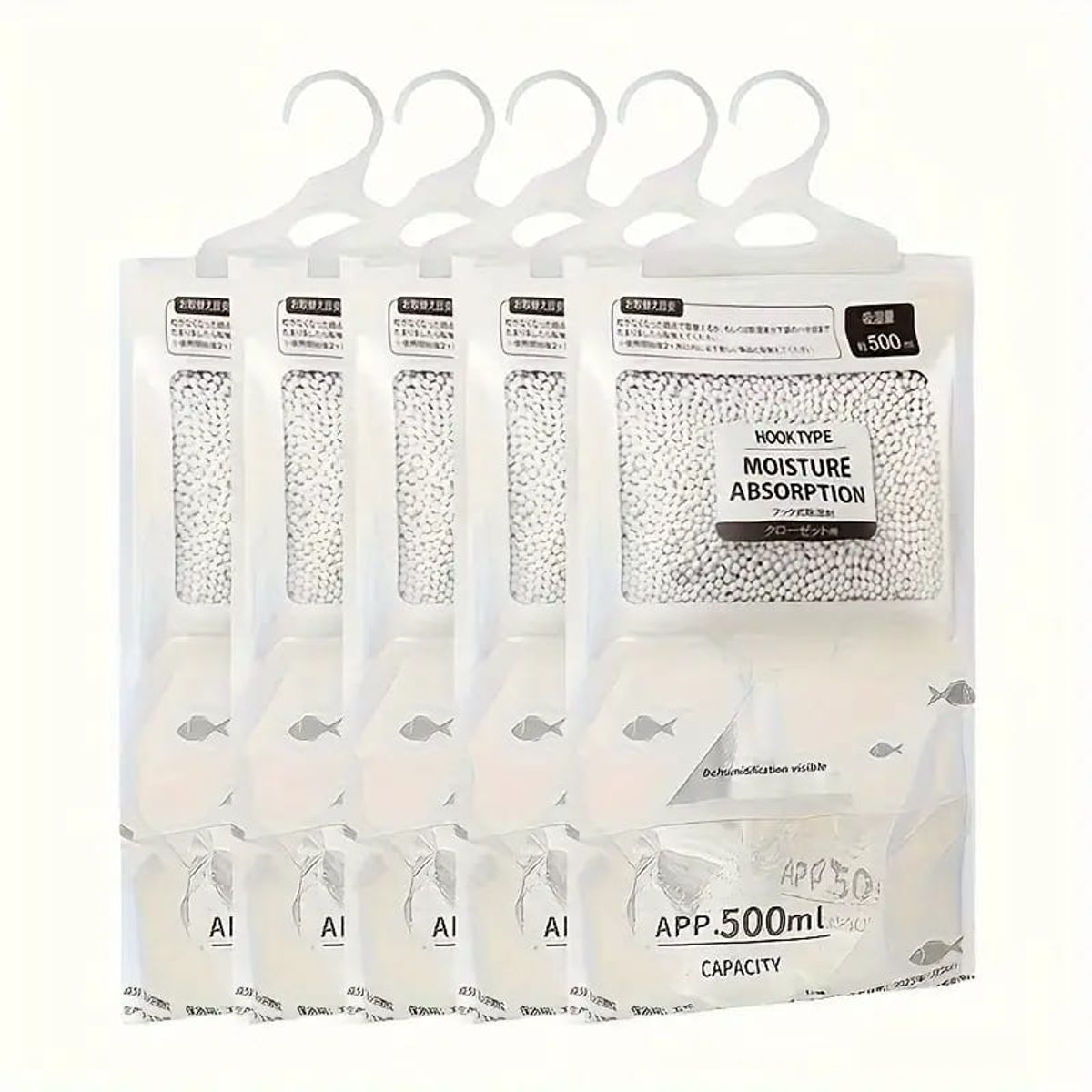 MEGIMPERU - Pack de 05 Bolsas Deshumidificadoras para Armario Dormitorio