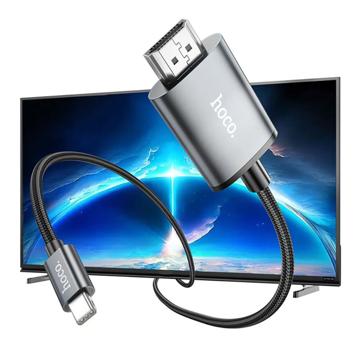 HOCO - Conector HOCO UA27 USB-C a HDMI para transmitir video 4K al instante