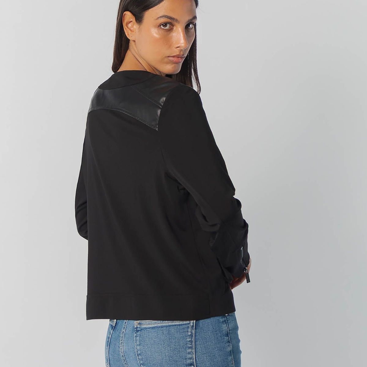 CALVIN KLEIN - CASACA S/L RIBBED MOCK NK