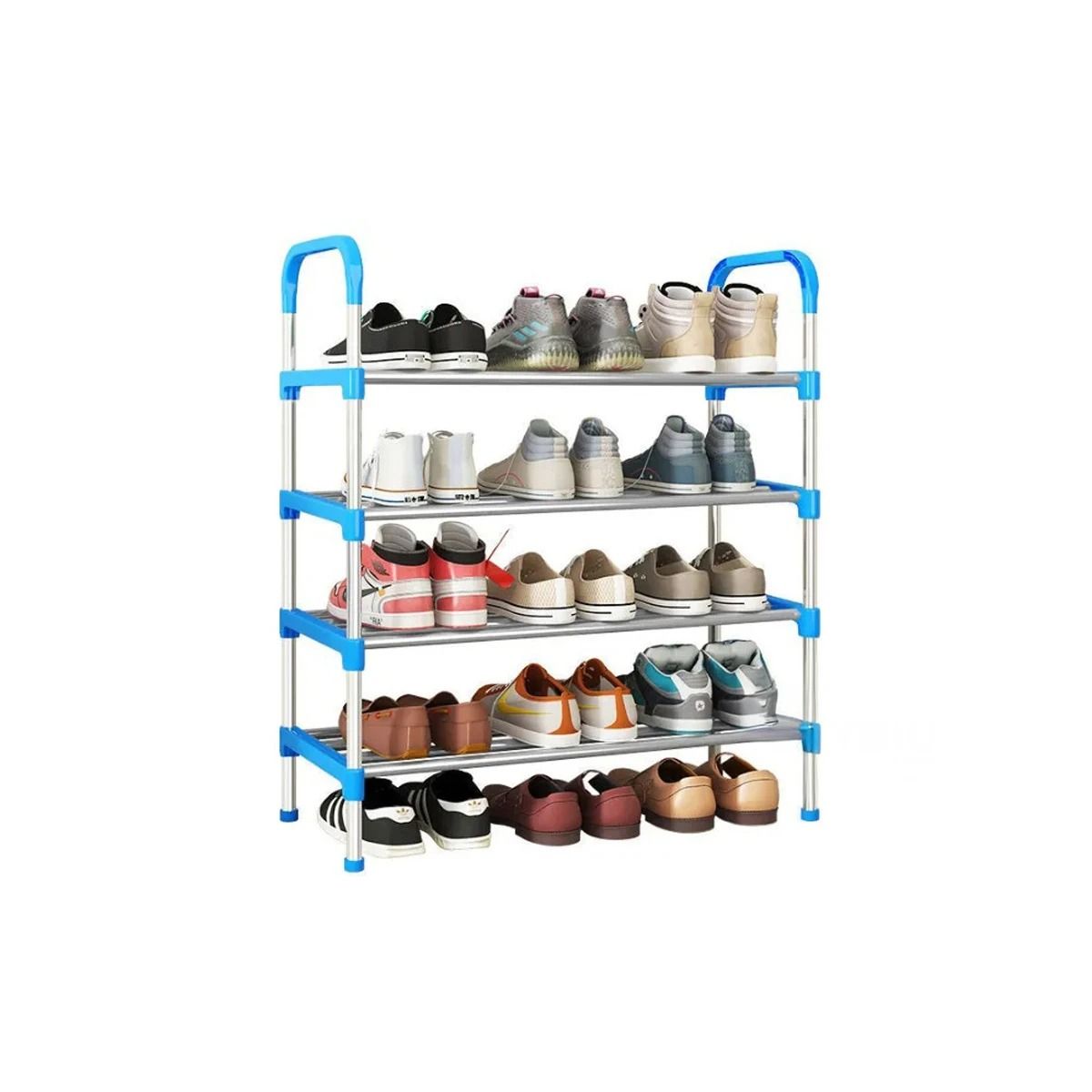 GENERICO - Zapatera Multiuso Resistente de 4 Niveles en Celeste