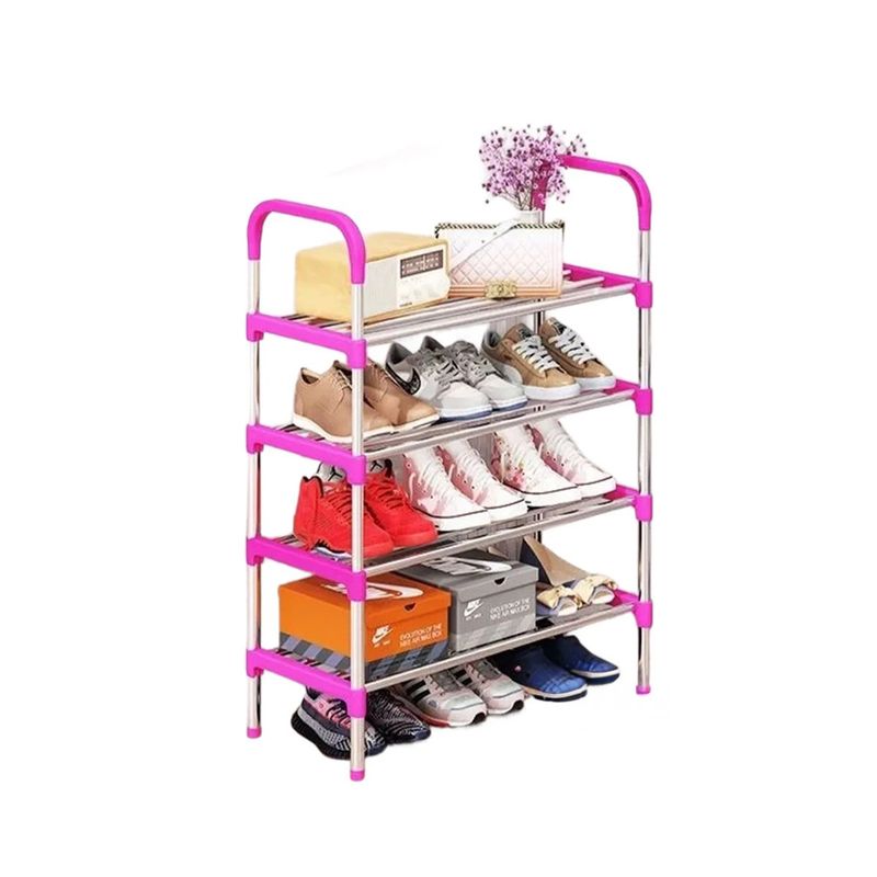 GENERICO - Pack2 Zapatera para Espacio 4 N Rosado Y+Papel de Regalo