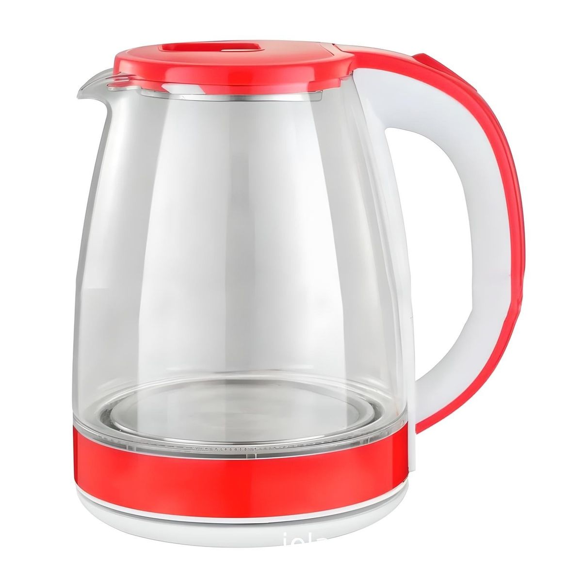 GENERICO - HERVIDOR ELÉCTRICO DE 2L DE VIDRIO COLOR ROJO