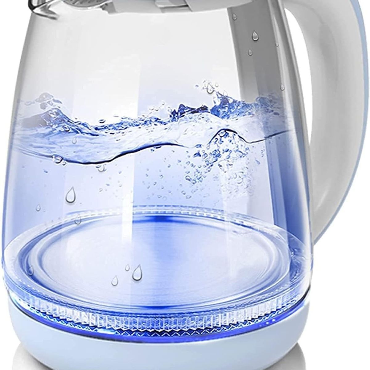 GENERICO - HERVIDOR ELÉCTRICO DE 2L DE VIDRIO COLOR CELESTE