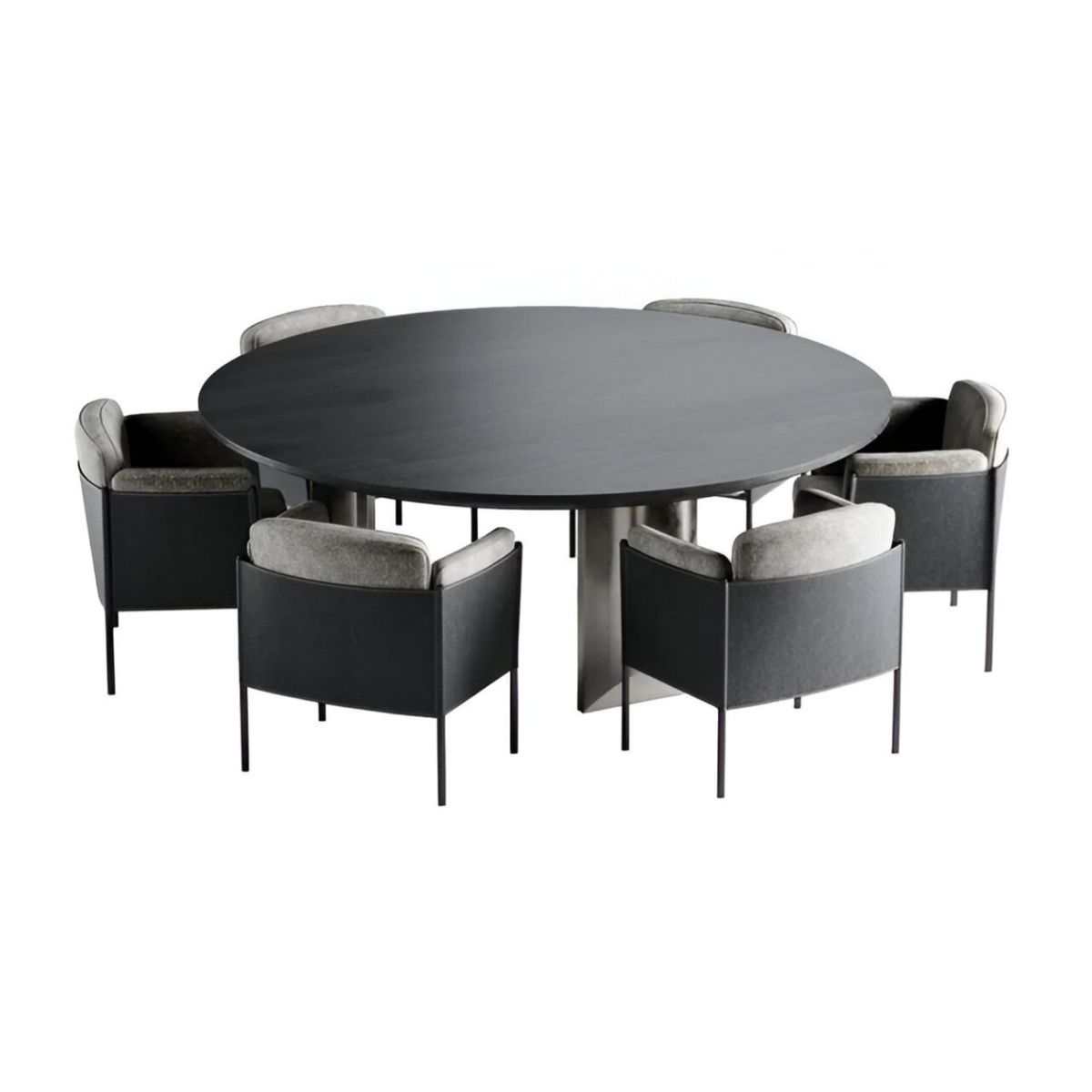 GENERICO - Juego de Comedor Vasteras - Negro e Ivory