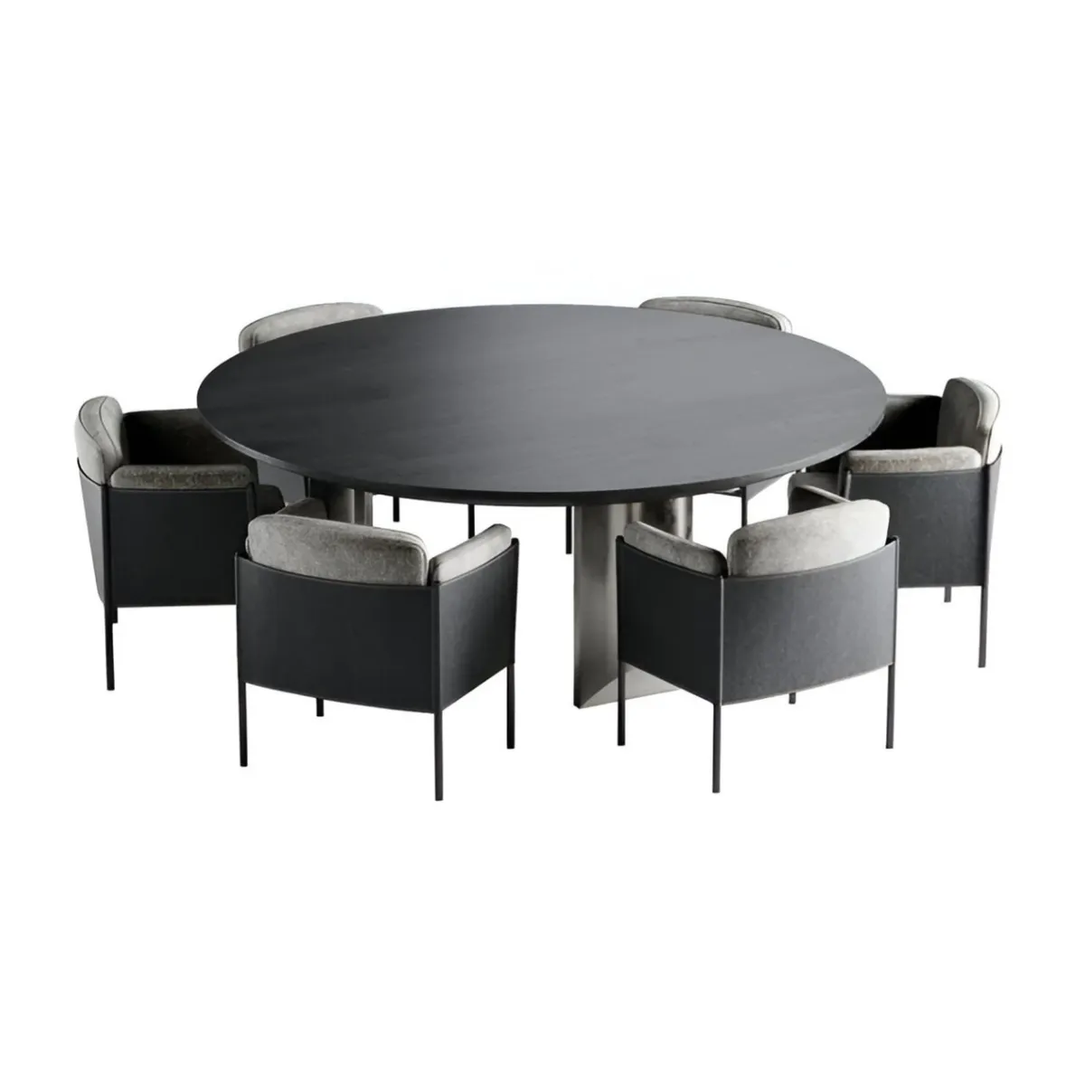 GENERICO - Juego de Comedor Vasteras - Negro e Ivory