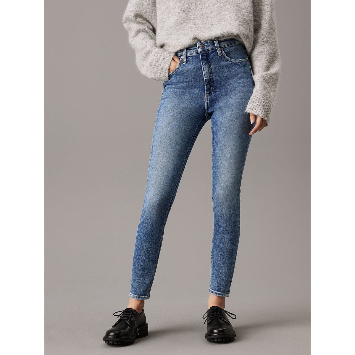 CALVIN KLEIN - JEAN HIGH RISE SUPER SKINNY ANKLE