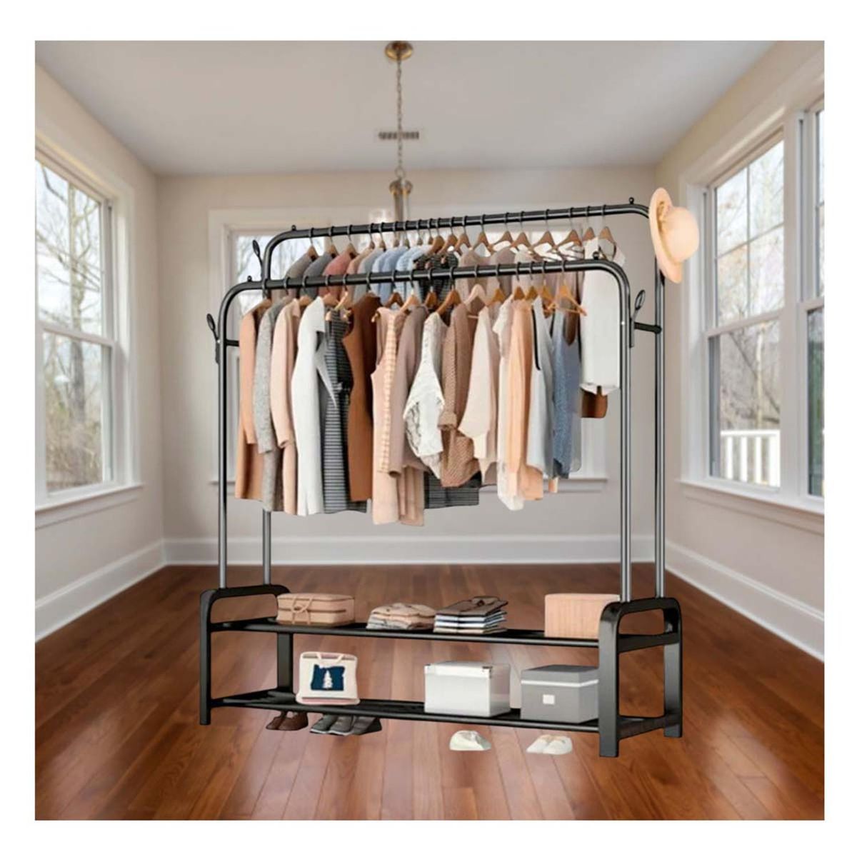 GENERICO - Pack4 Estante para Habitaciones de Negro Y+Regalo Agendita