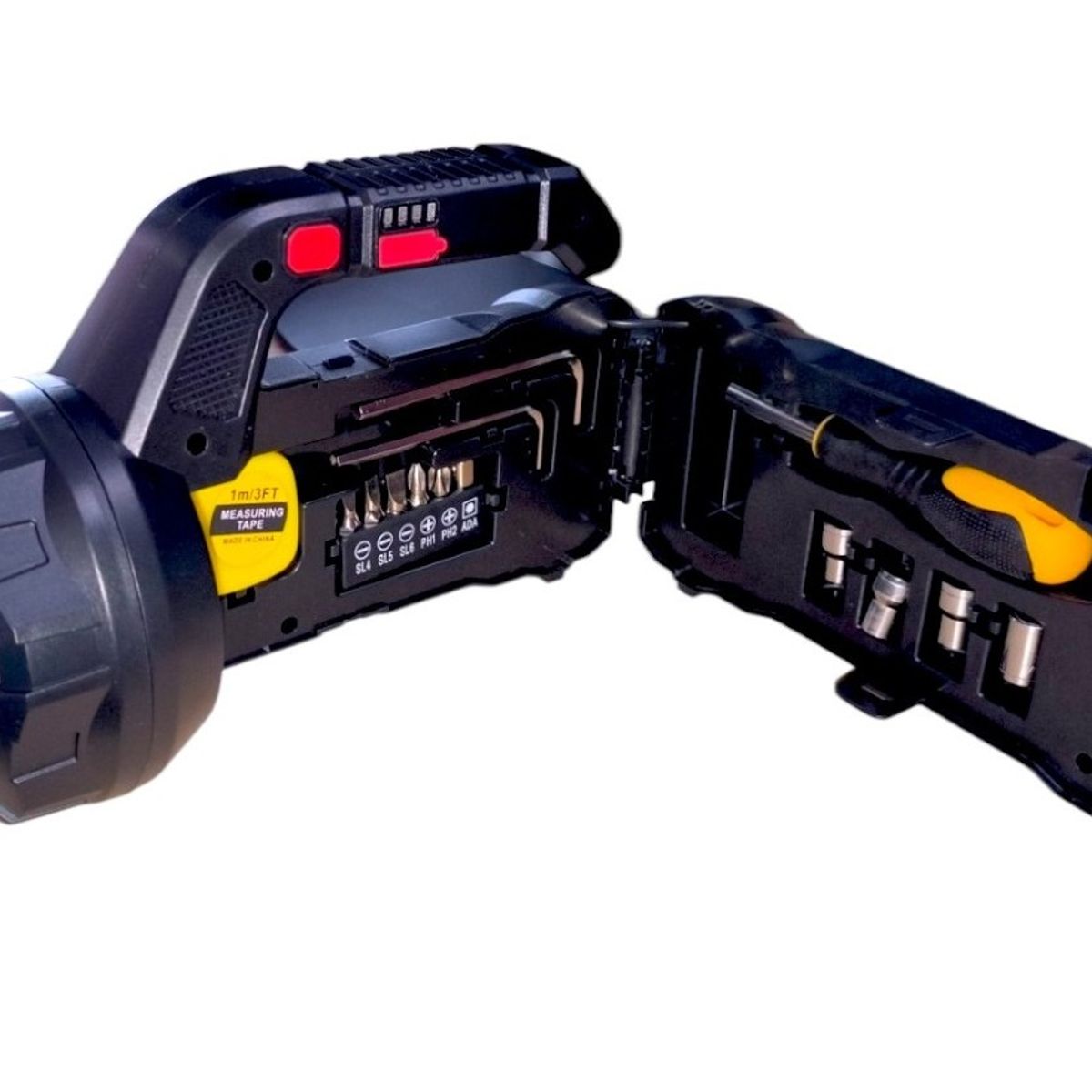 GENERICO - Linterna de emergencia con herramientas recargable