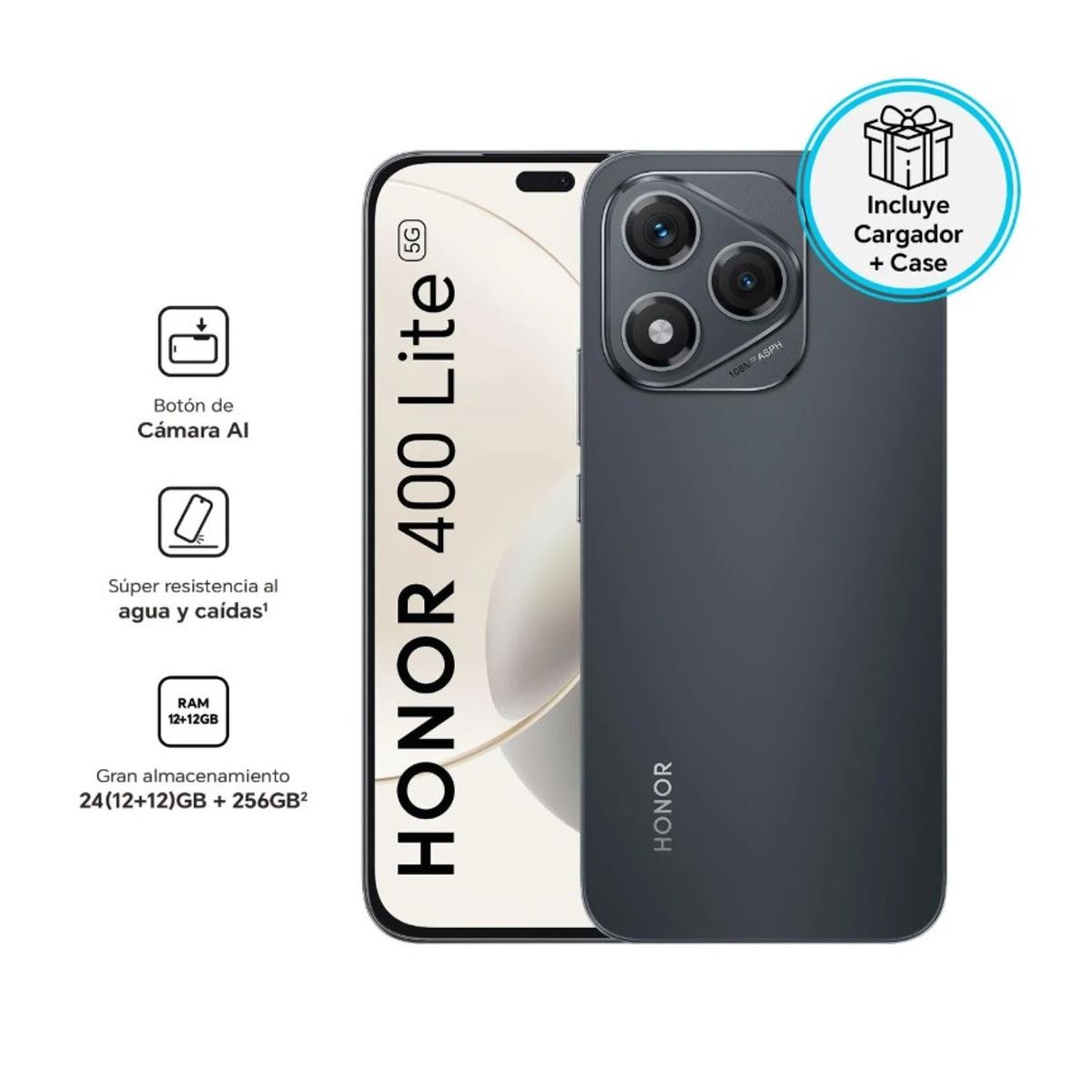 HONOR - HONOR 400 Lite 12GB+256GB Midnight Black