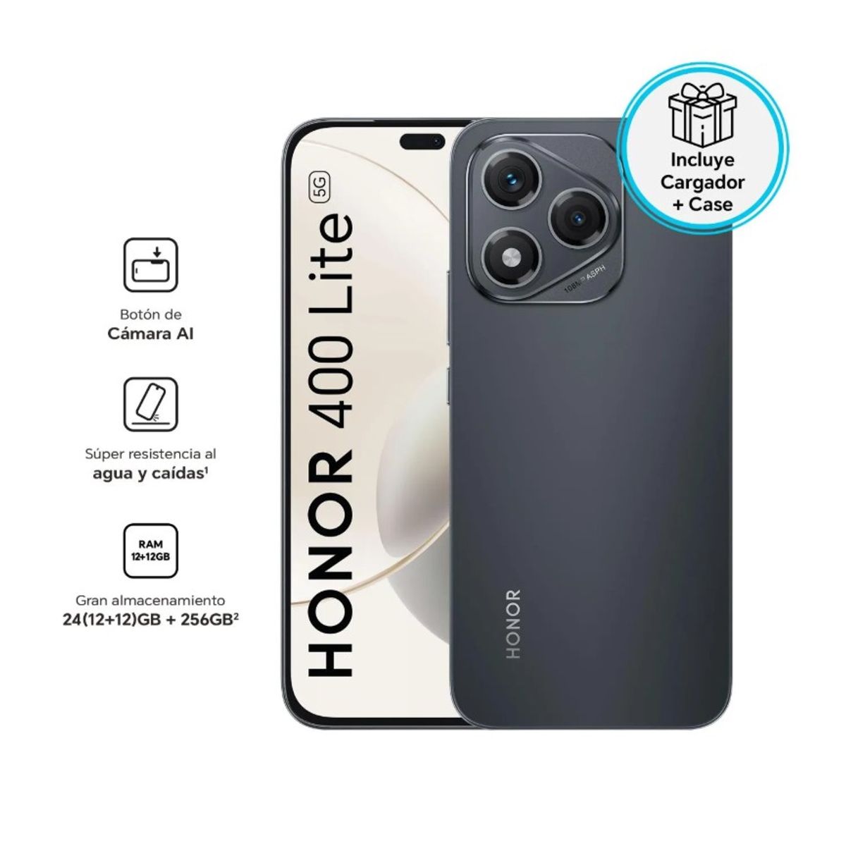 HONOR - HONOR 400 Lite 12GB+256GB Midnight Black