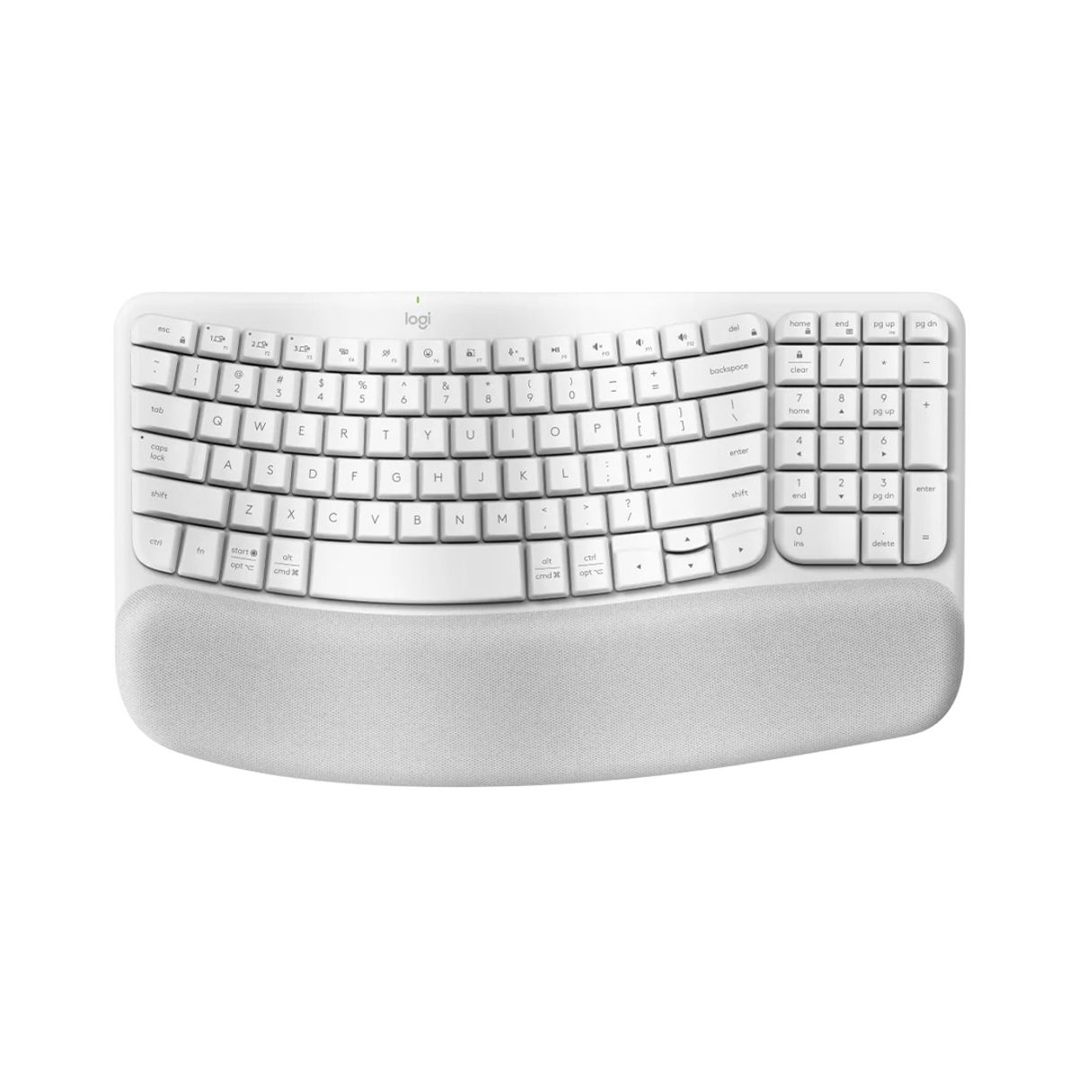 LOGITECH - Teclado Inalámbrico Logitech Ergo Wave Keys Blanco