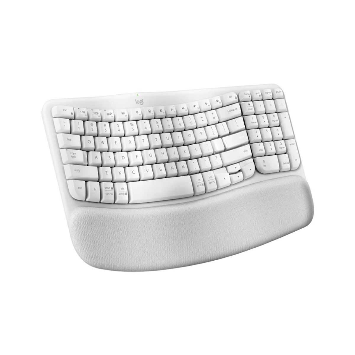 LOGITECH - Teclado Inalámbrico Logitech Ergo Wave Keys Blanco