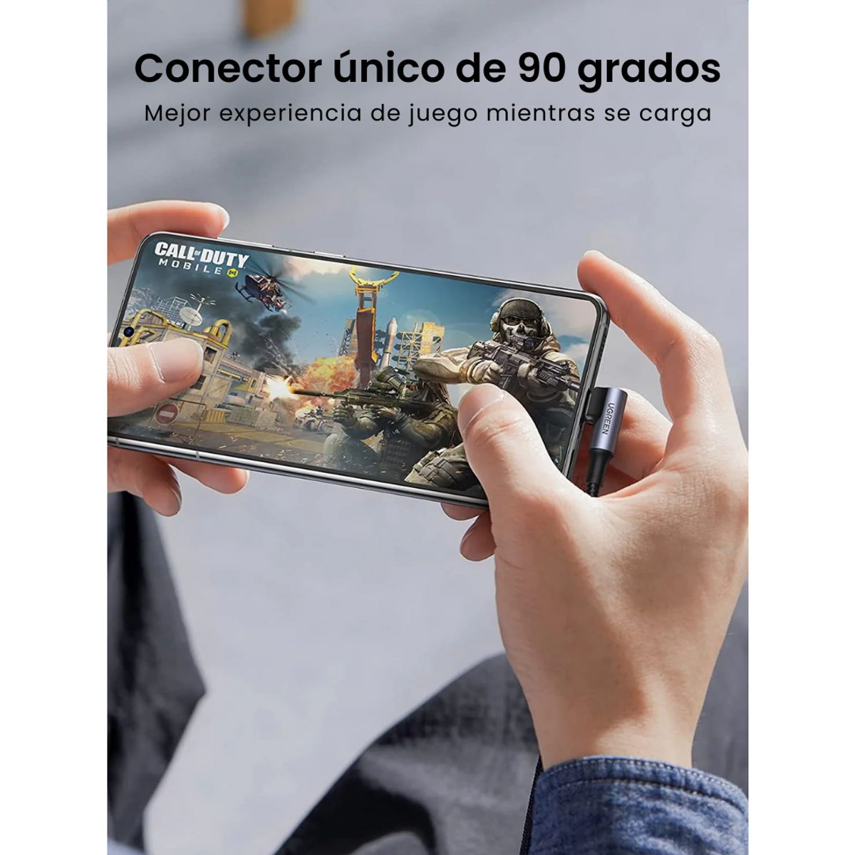 UGREEN - Cable USB A a USB C de ángulo recto 2 METROS IPHONE y ANDROID- UGREEN