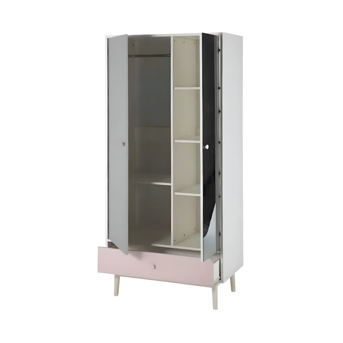 HOGAR & SPACIOS - HYS ROPERO 2 PUERTAS CAELI GRIS