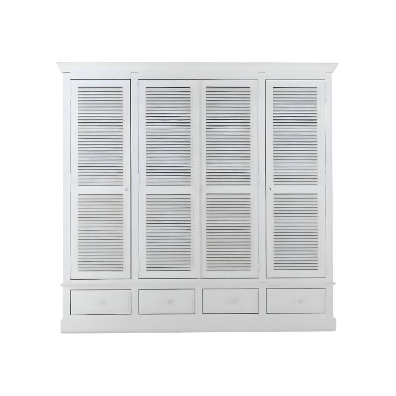 HOGAR & SPACIOS - HYS ROPERO 4 PUERTAS EMMA BLANCO