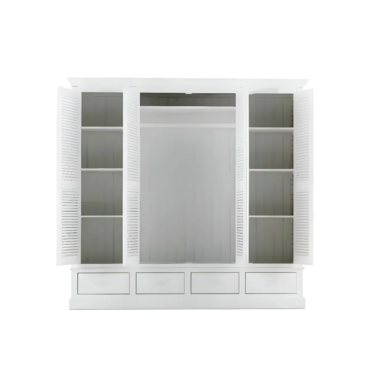 HOGAR & SPACIOS - HYS ROPERO 4 PUERTAS EMMA BLANCO