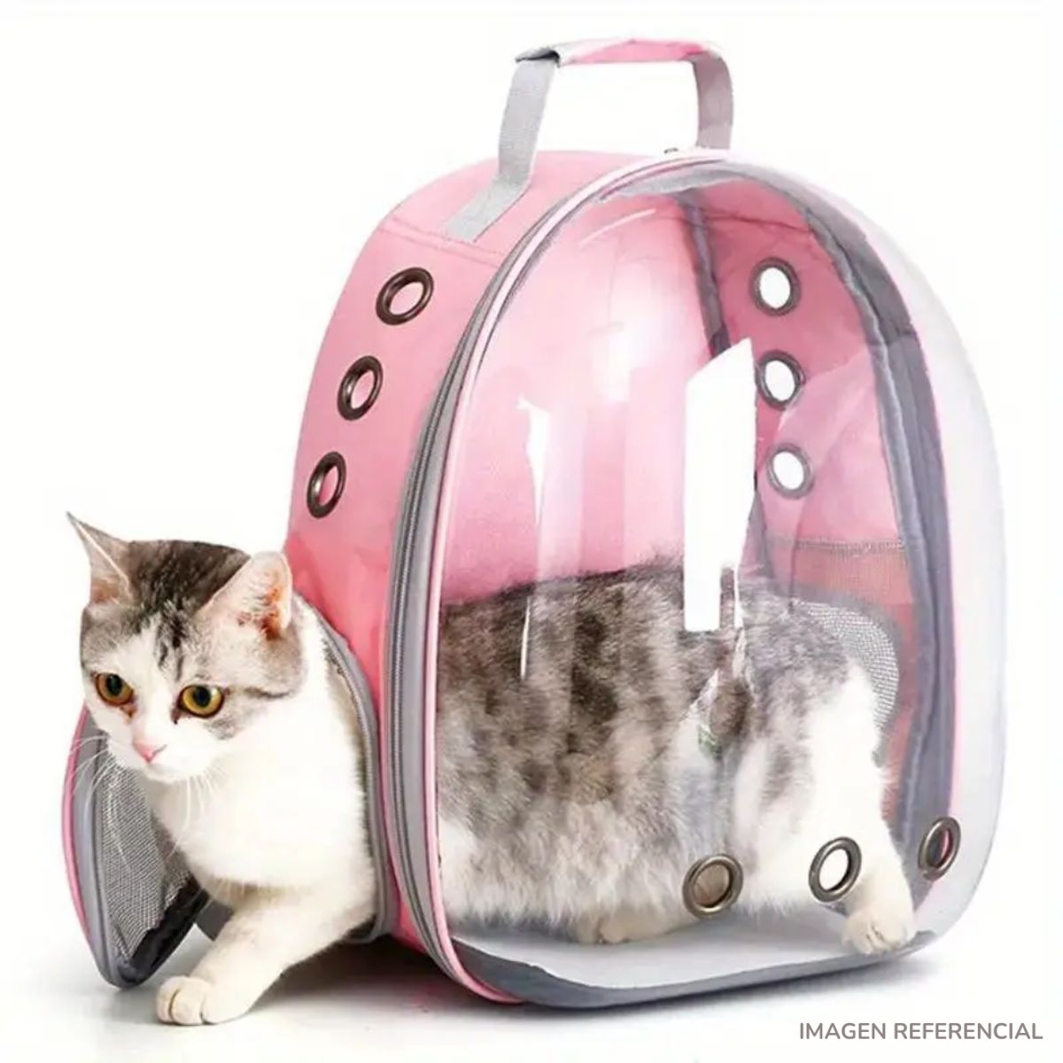 INSPIRA MARKET - Mochila Transportadora para Mascotas Gatos Rosa
