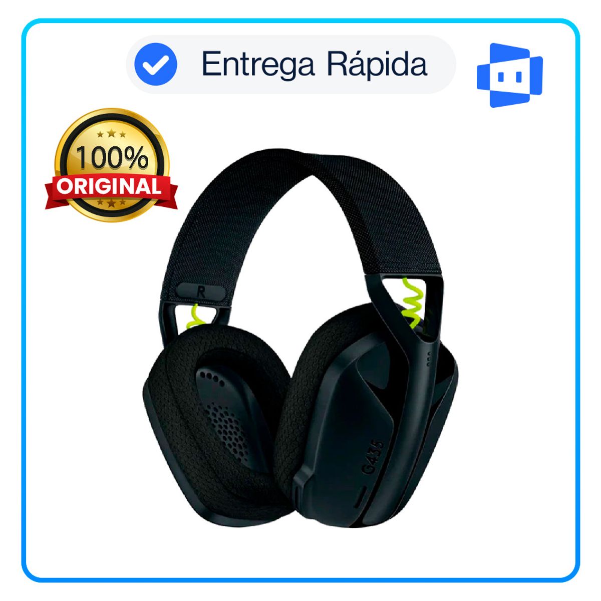 LOGITECH - Audífono Con Micrófono Logitech G435 BT Lightspeed Black