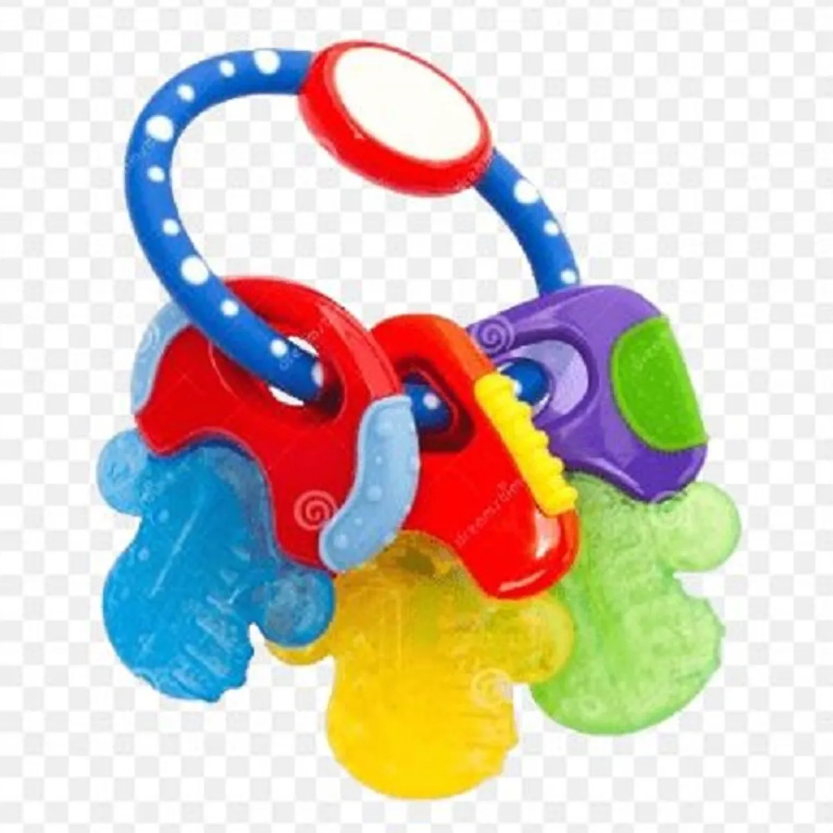 GENERICO - Set Sonaja Biberón Grande  con Mordedores 7 Piezas