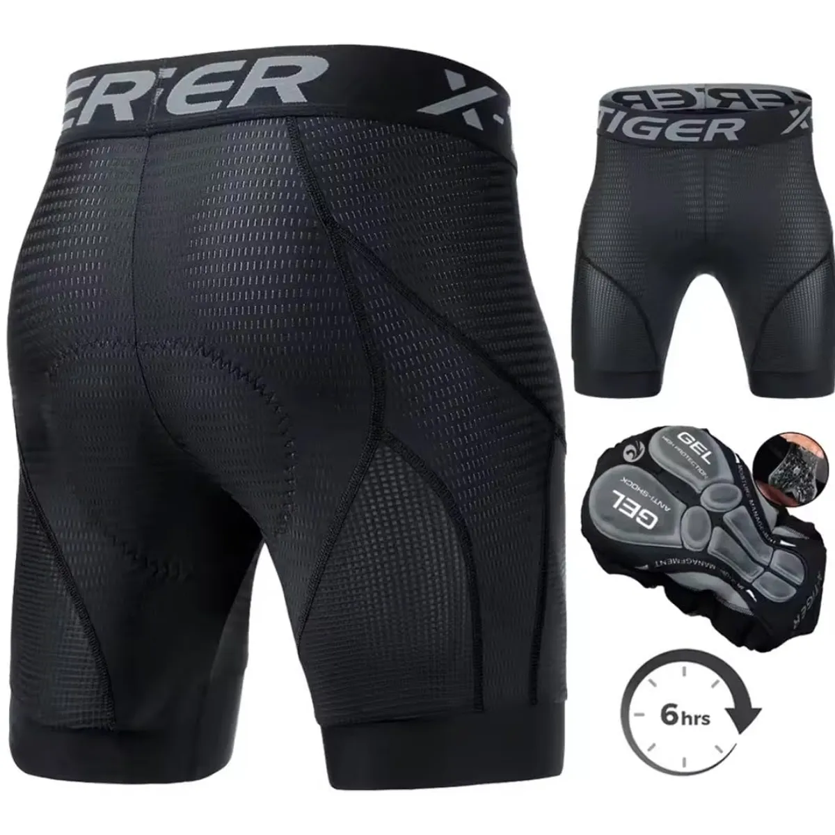 GENERICO - Short Largo O Culote C Gel Anti-shock Para Ciclismo - M