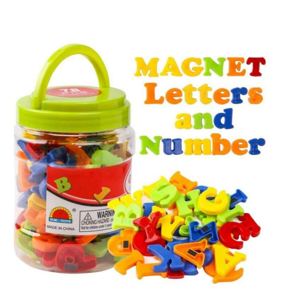 GENERICO - Letras, números y signos magnéticos imantados 78 pcs