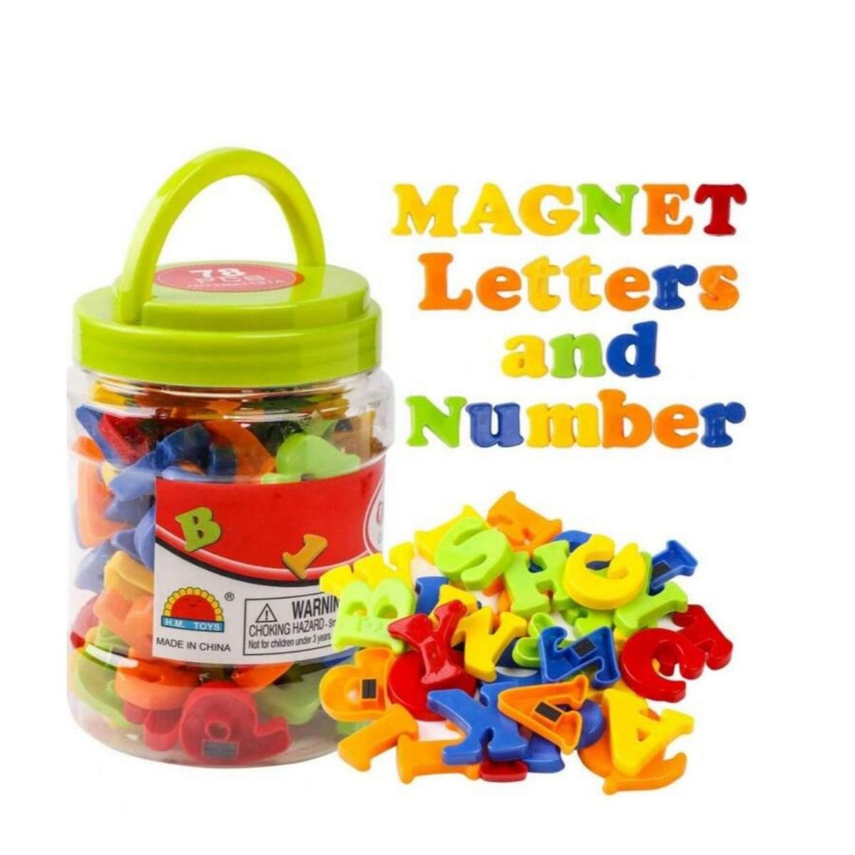 GENERICO - Letras, números y signos magnéticos imantados 78 pcs