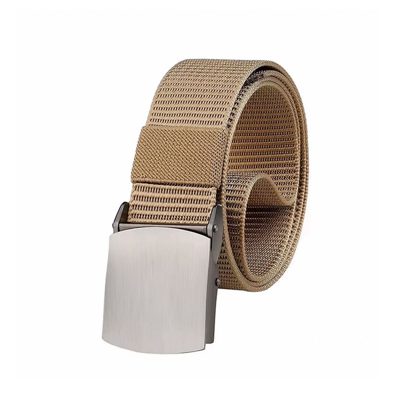 GENERICO - CORREA TÁCTICA BEIGE CON HEBILLA METALICA