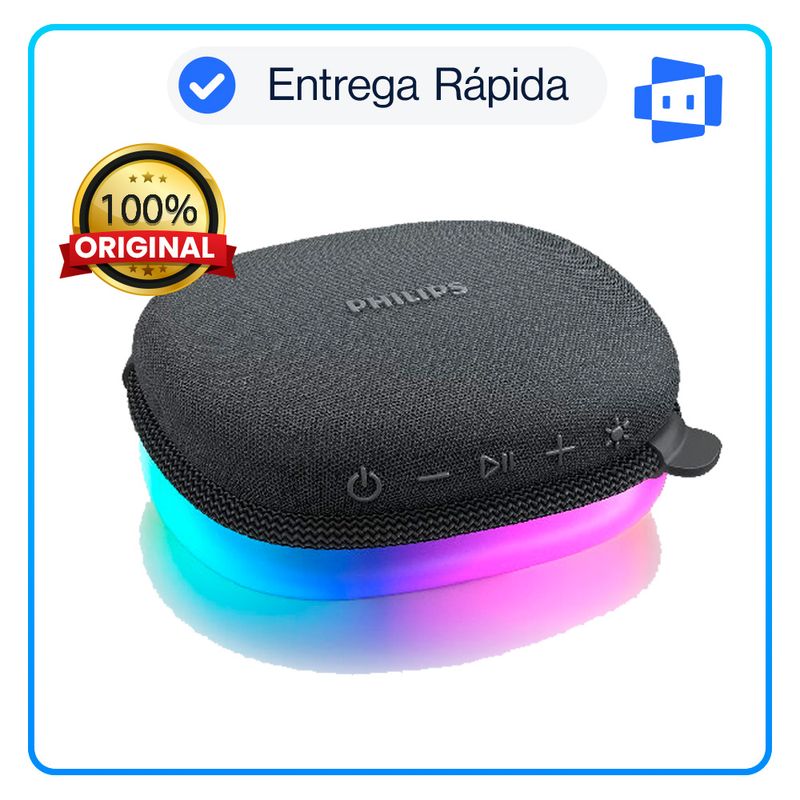 PHILIPS - Parlante Philips TAS2307 RGB Bluetooth 5W10W USB-C Black