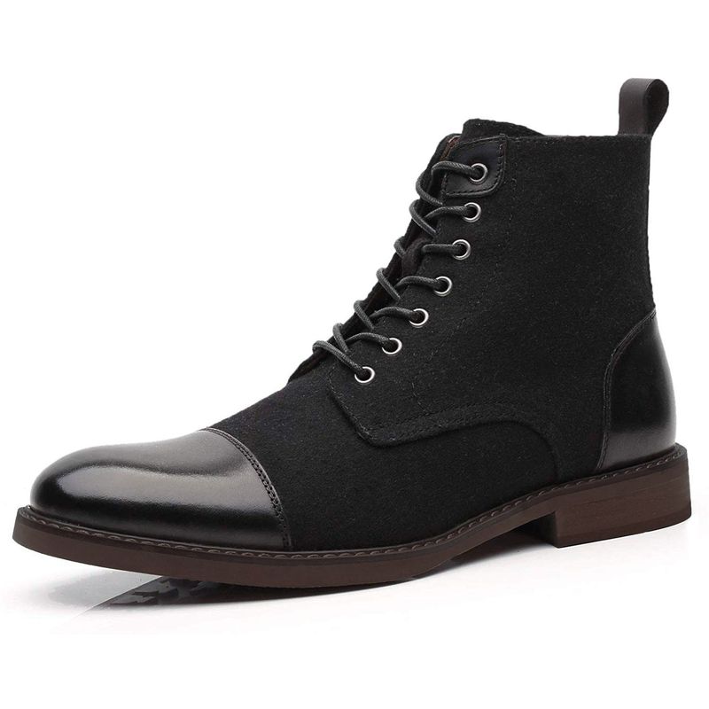 BLWOENS - Zapatos Botas de Martín para Hombre - Negro