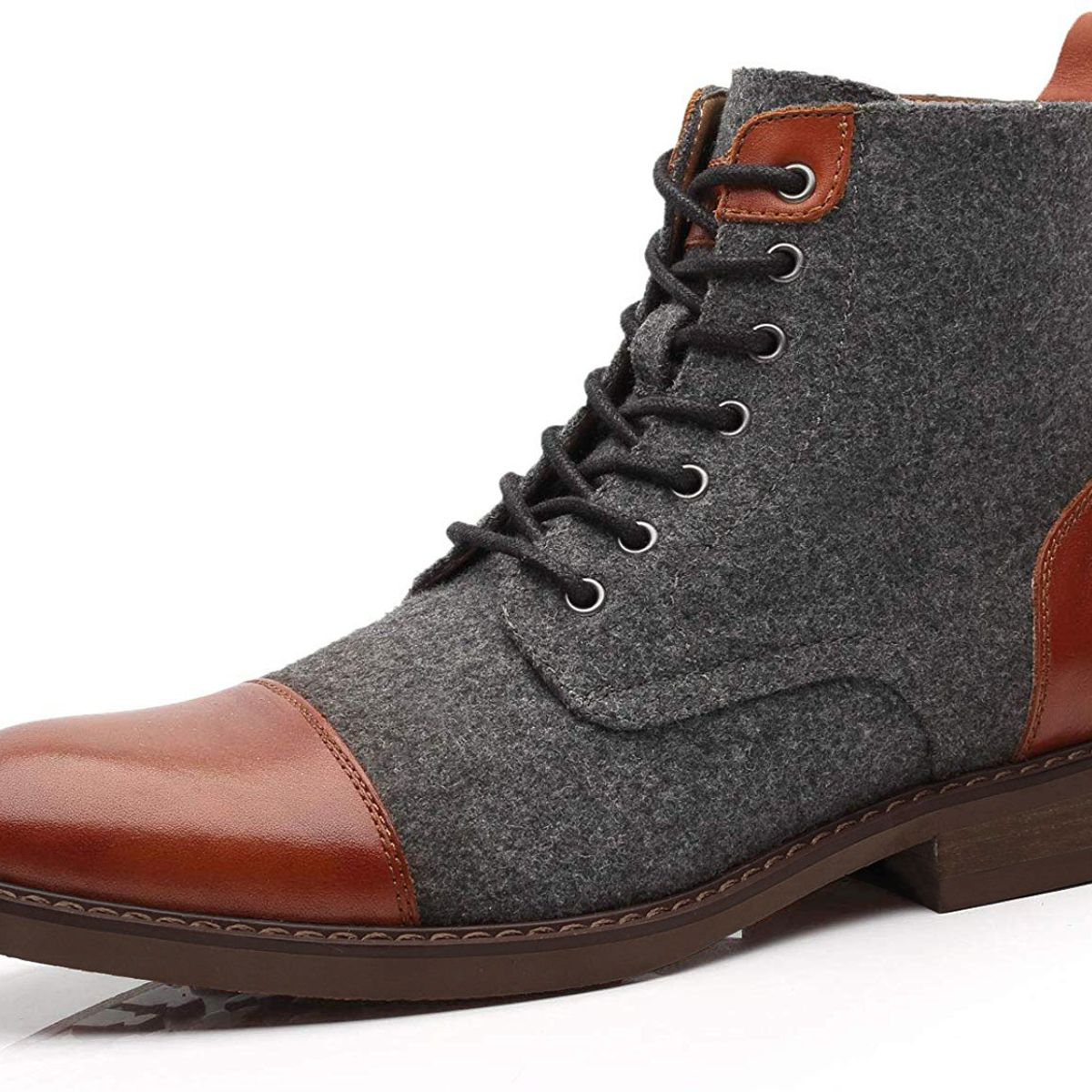 BLWOENS - Zapatos Botas de Martín para Hombre - Café