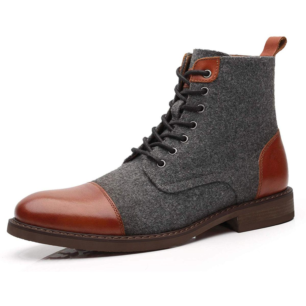 BLWOENS - Zapatos Botas de Martín para Hombre - Café