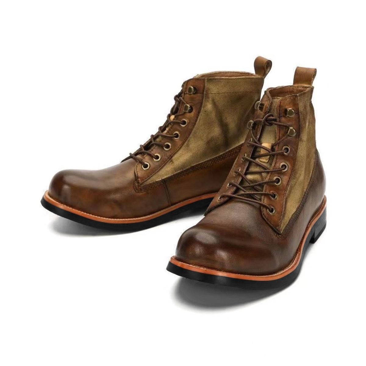 BLWOENS - Zapatos Botas de Martín para Hombre - Café