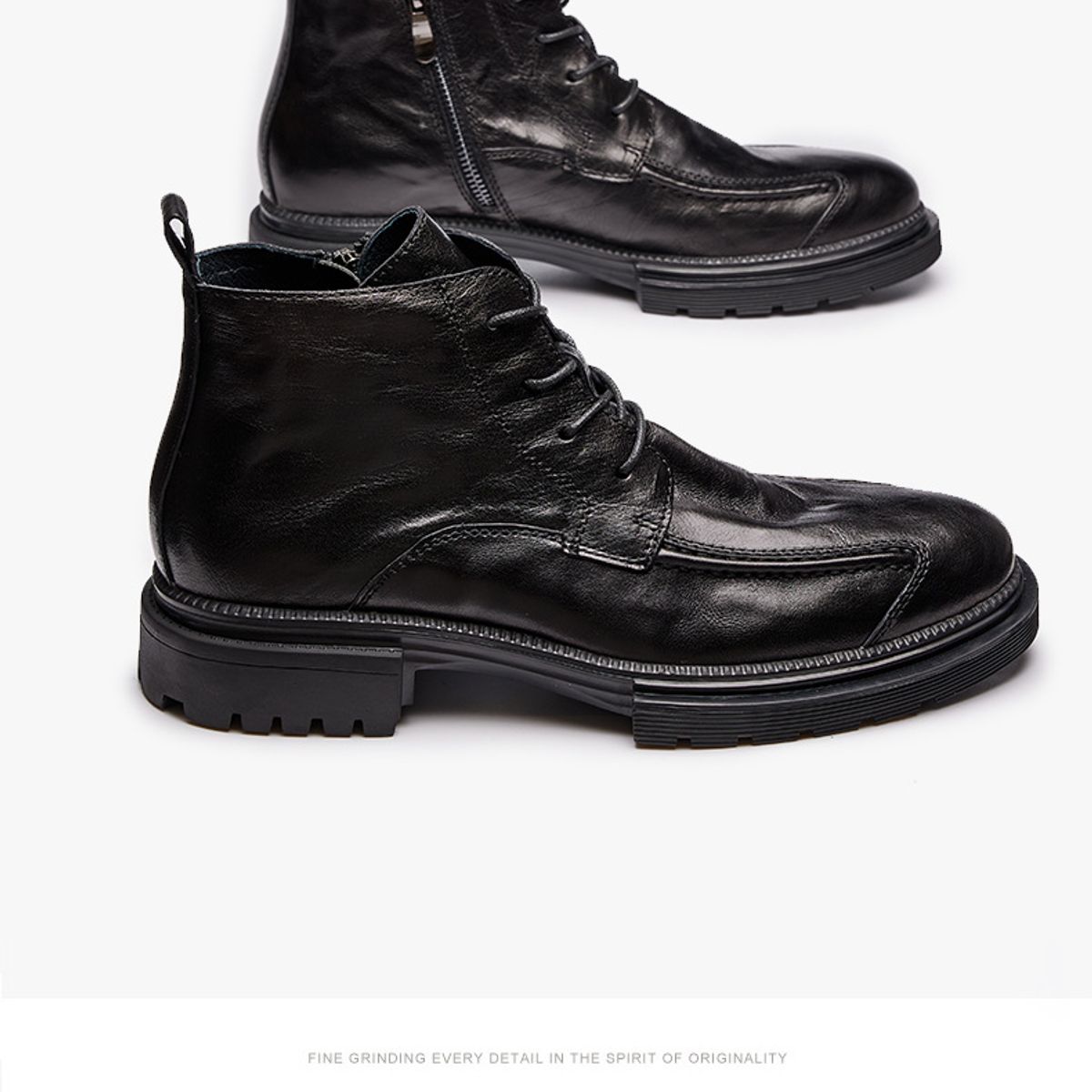 BLWOENS - Zapatos Botas de Martín para Hombre - Negro