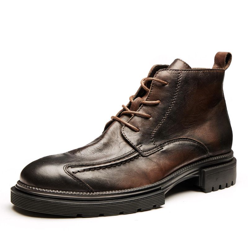 BLWOENS - Zapatos Botas de Martín para Hombre - Café