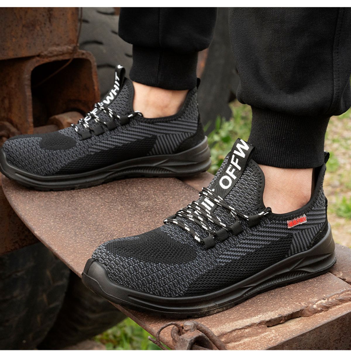 BLWOENS - Zapatos de trabajo de Seguridad para hombres - Negro