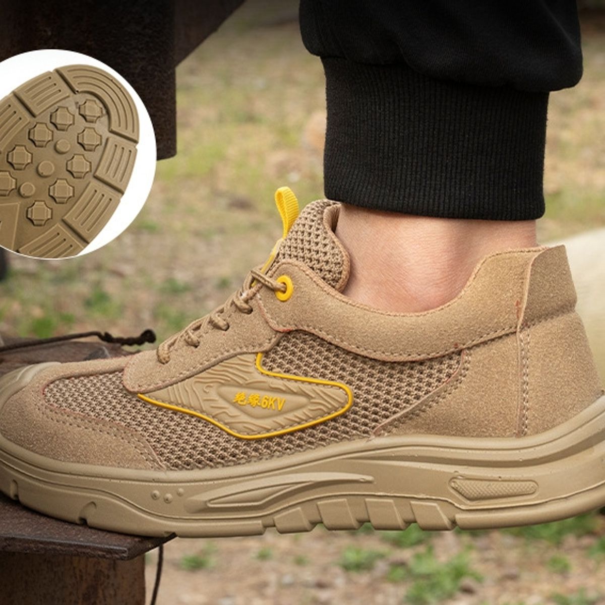 BLWOENS - Zapatos de trabajo de Seguridad para hombres - Beige