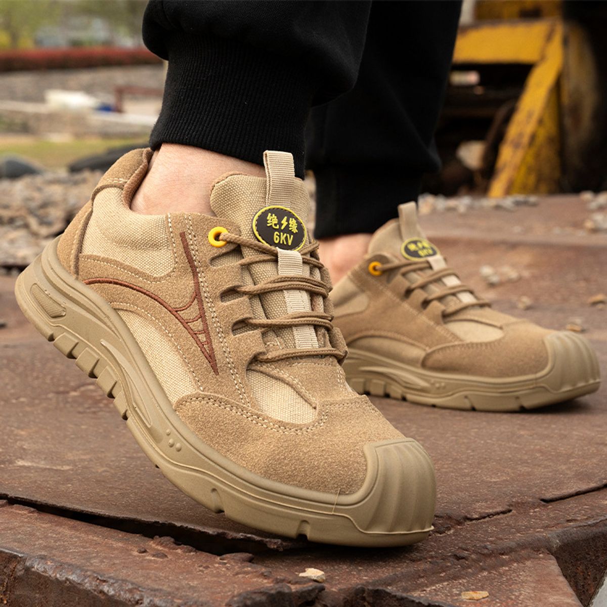 BLWOENS - Zapatos de trabajo de Seguridad para hombres - Beige