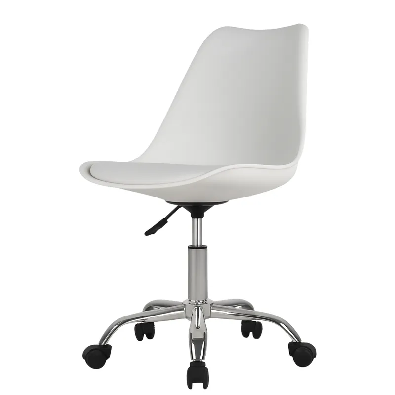 GENERICO - SILLA DE OFICINA EJECUTIVA ERGONÓMICA EMA CUERO BLANCO