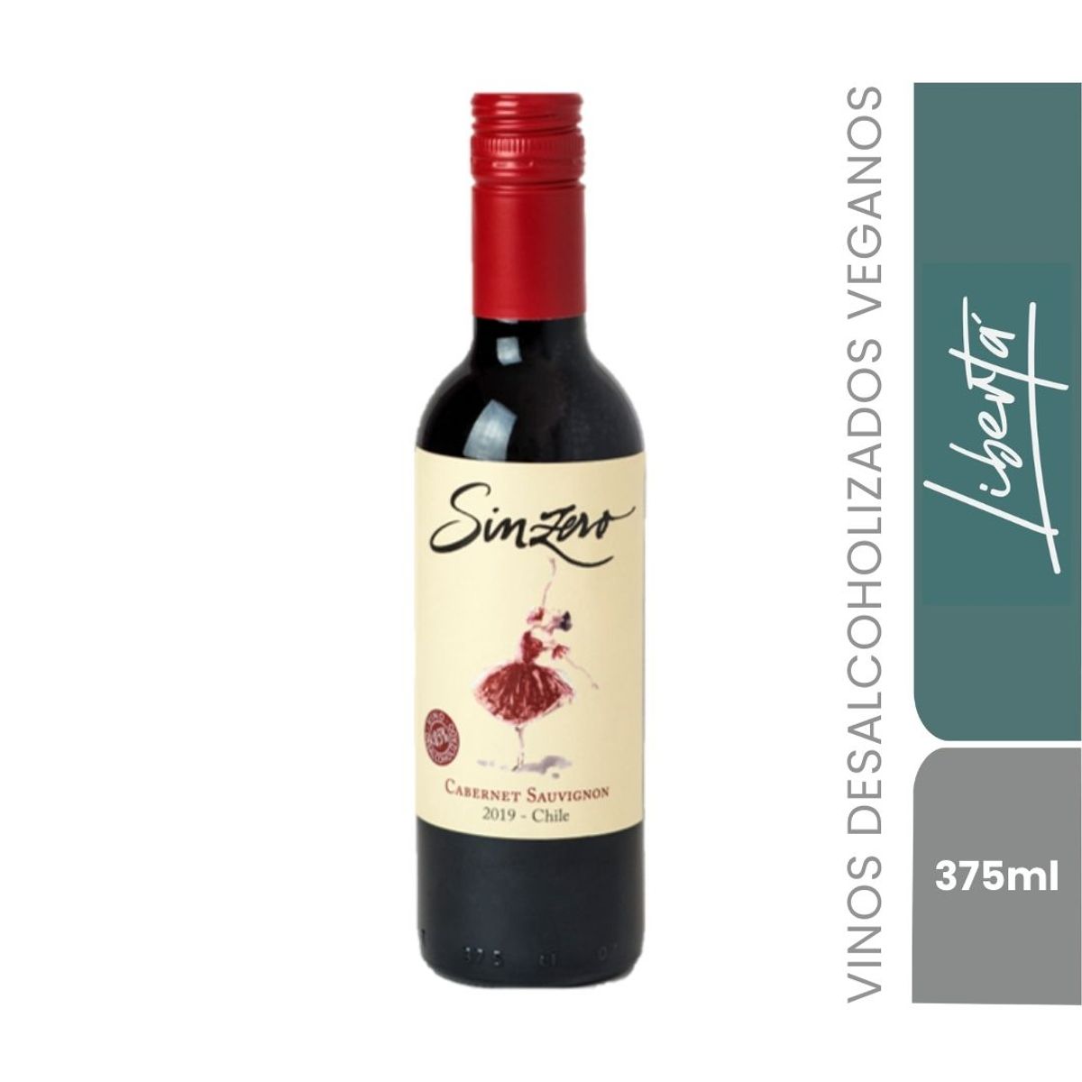 GENERICO - Vino DESALCOHOLIZADO VEGANO Cabernet Sauvignon de 375 ml de Libertá