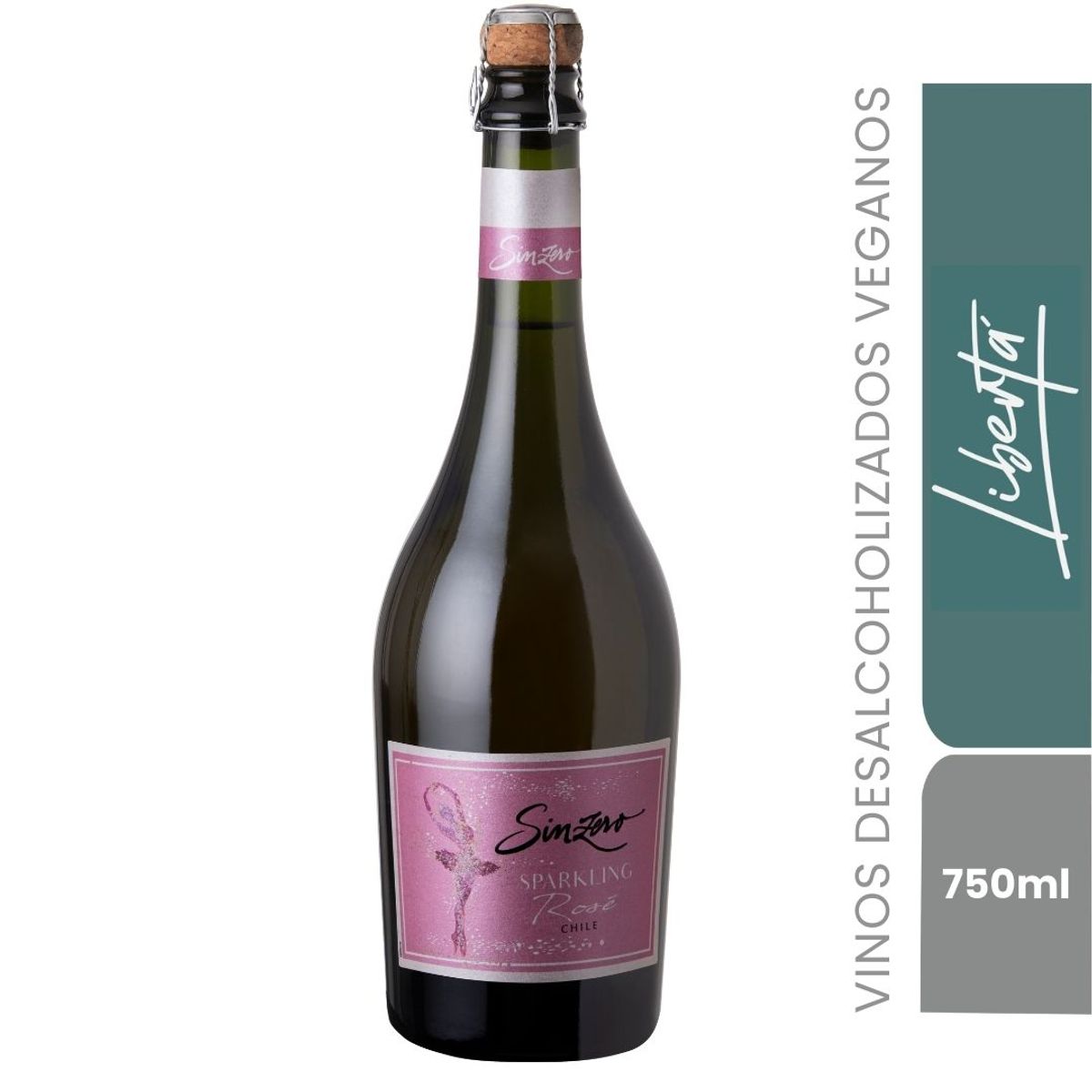 GENERICO - Sparkling Rosé DESALCOHOLIZADO VEGANO de Libertá