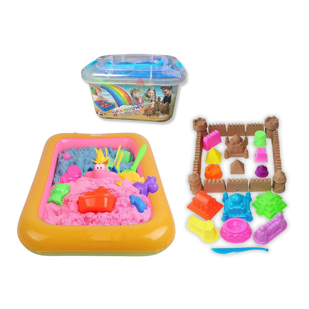 GENERICO - Caja de Arena Mágica Sensorial Rainbow para Niños - 1 Kg