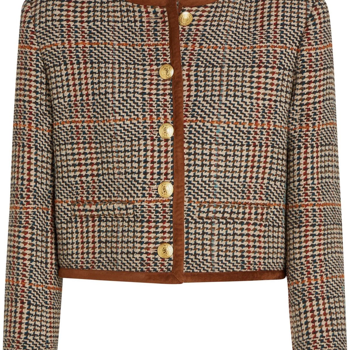 TOMMY HILFIGER - SACO TWEED WOOL MIX CHECK CREW JACK