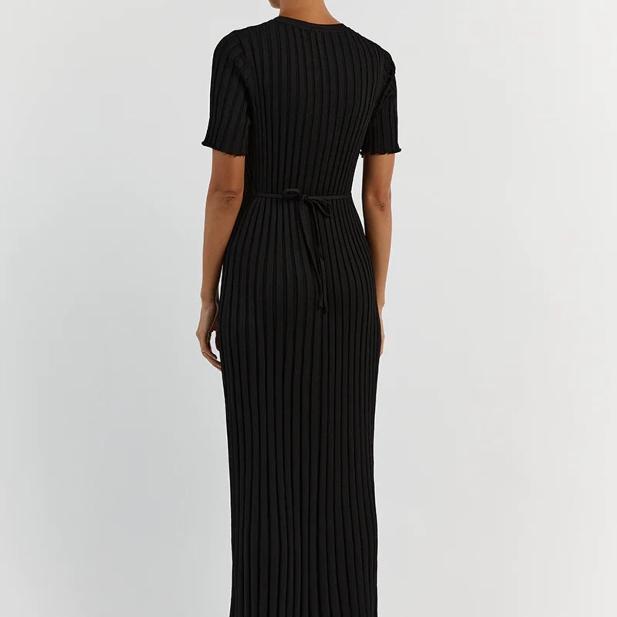 TIOZONEY - Vestido de punto ajustado