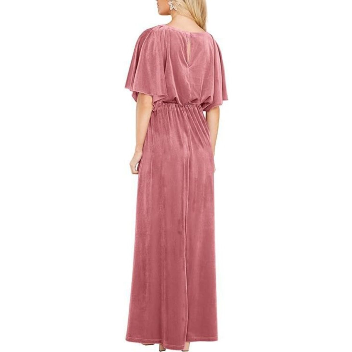 TIOZONEY - Vestido con mangas medias y abertura lateral